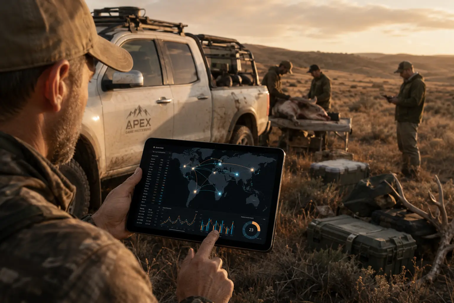 Apex Game Processing workflow and field operations visual