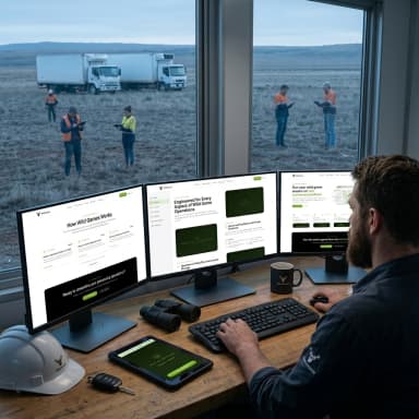 Field to office, connected visual